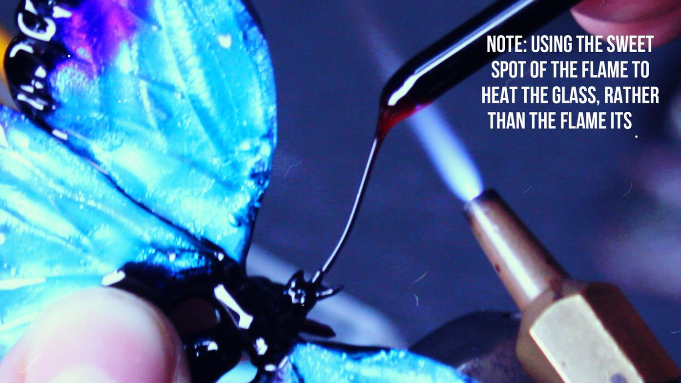 Silver foiled butterfly part 4 - The spindly bits - Finishing_5mins